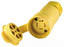 Cooper Wiring L1730CW Locking Device Connector, 30A 600V, 3-Phase, L17-30R, 3P4W, Polarized, Grounding - Nylon Interior, Santoprene Thermoplastic Elastomeric Over Glass-Filled Polypropylene Exterior - Yellow
