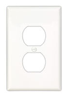 Cooper Wiring PJ8A Decora Wall Plate, (1) Duplex Receptacle, 1-Gang, Mid, Polycarbonate - Almond w/ High Gloss