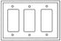Cooper Wiring PJ263W Decora Wall Plate, GFCI, (3) Decorator, 3-Gang, Mid-Sized, Polycarbonate - White