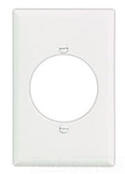 Cooper Wiring PJ724BK Decora Wall Plate, (1) 2.15 Inch Hole Power Outlet, 1-Gang, Mid, Polycarbonate - Black