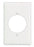Cooper Wiring PJ724BK Decora Wall Plate, (1) 2.15 Inch Hole Power Outlet, 1-Gang, Mid, Polycarbonate - Black