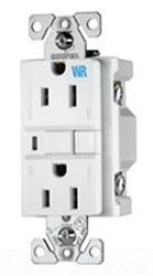 Cooper Wiring WRVGF15B GFCI Duplex Outlet, 15A 125V, 5-15R, 2P3W, Specification w/ PVC Bottom, Nylon Top - Brown