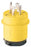 Cooper Wiring L630PY Locking Device Plug, 30A 250V, L6-30P, 2P3W, Polarized, Grounding - Nylon Interior, Santoprene Thermoplastic Elastomeric Over Glass-Filled Polypropylene Shell, 0.069 Inch Thk Nickel Plated Brass Blade - Yellow, Black