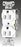 Cooper Wiring CR15V Duplex Outlet, 125V 15A, 2P3W, 5-15R, Commercial, Grounding - Side Wired - Ivory
