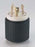 Cooper Wiring CWL1230P Locking Device Plug, 30A 480V, 3-Phase, L12-30P, 3P3W, Polarized, Non-Grounding - Nylon Interior/Shell, Brass Blade - Black, White