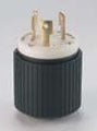 Cooper Wiring CWL1230P Locking Device Plug, 30A 480V, 3-Phase, L12-30P, 3P3W, Polarized, Non-Grounding - Nylon Interior/Shell, Brass Blade - Black, White