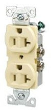 Cooper Wiring IG5362GYM Modular Duplex Outlet, 125V 20A, 2P3W, 5-20R, Construction - Isolated Ground - Nylon Face/Base - Gray