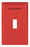 Cooper Wiring EM5134RD-BOX Decora Wall Plate, Emergency, (1) Toggle Switch, 1-Gang, Standard Extra Deep-Sized, Nylon - Red