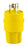 Cooper Wiring L620PW Locking Device Plug, 20A 250V, L6-20P, 2P3W, Polarized, Grounding - Nylon Interior, Thermoplastic Elastomeric Over Glass-Filled Polypropylene Shell, 0.069 Inch Thk Nickel Plated Brass Blade - Yellow