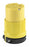 Cooper Wiring CRL520C Locking Device Connector, 20A 125V, L5-20R, 2P3W, Polarized, Grounding - Nylon - Yellow