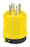 Cooper Wiring CRL1430P Locking Device Plug, 30A 125/250V, L14-30P, 3P4W, Polarized, Grounding - Nylon Body, 0.069 Inch Thk Nickel Plated Brass - Yellow