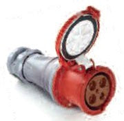 Cooper Wiring CD430C5W Pin & Sleeve Connector, 30A 600V, 3-Phase, 3P4W, Watertight - Max. 0.94 Inch
