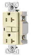 Cooper Wiring TRAFCI20W GFCI Outlet, 20A 125V, 5-20R, 2P3W, Duplex - White